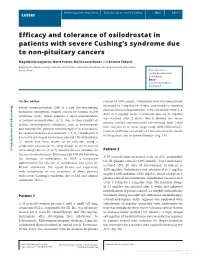 Efficacy and Tolerance of Osilodrostat in Patients with Severe Cushing's