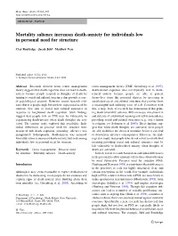 Mortality Salience Increases Death-Anxiety for Individuals Low in Personal Need for Structure
