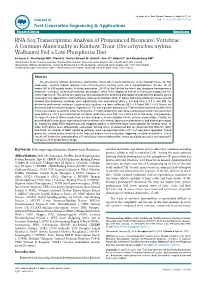 RNA-Seq Transcriptome Analysis Of