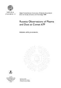 Rosetta Observations of Plasma and Dust at Comet 67P