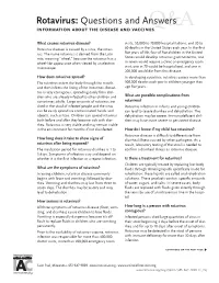 Rotavirus: Questions and Answersq&A Information About the Disease and Vaccines