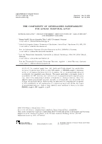 The Complexity of Generalized Satisfiability for Linear Temporal Logic