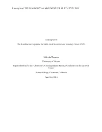 The Scandinavian Argument for Multi-Level Economic and Monetary Union (EMU)