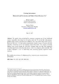 Creating Anticommons: Historical Land Privatization and Modern