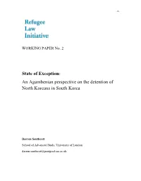 Homo Sacer, Embodying Both the Sacredness of a Unified Korea, but Also the Subversive Remnants of DPRK Sovereignty