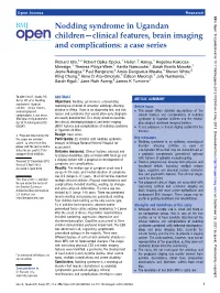 Nodding Syndrome in Ugandan Children—Clinical Features, Brain Imaging and Complications: a Case Series