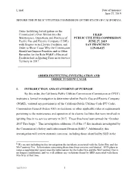 Order Instituting Investigation