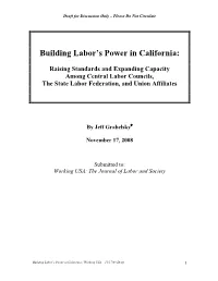 Power Building in California