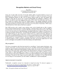 Recognition Markets and Visual Privacy