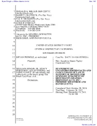 Statement of Uncontroverted Facts and Conclusions of Law in Support of Their 6 Motion for Summary Judgment