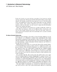 1 Introduction to Behavioral Endocrinology Jill B