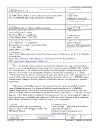 Alternative Vehicle Detection Technologies for Traffic Signal Systems URL