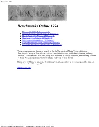 Benchmarks Index, 1994