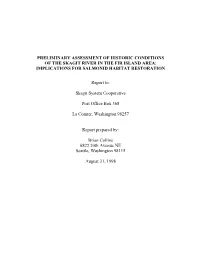 Collins, BD. 1998. Preliminary Assessment of Historic Conditions of the Skagit River in the Fir Island