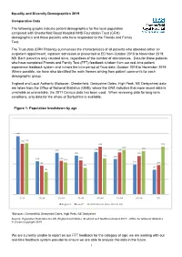 Equality and Diversity Demographics 2019 Comparative Data The
