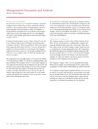 Management's Discussion and Analysis