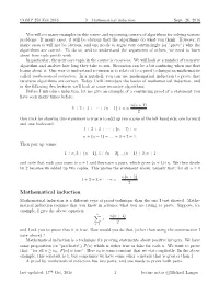 Mathematical Induction Sept