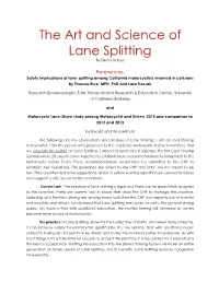 The Art and Science of Lane Splitting by Denny Kobza