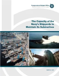 The Capacity of the Navy's Shipyards to Maintain Its Submarines