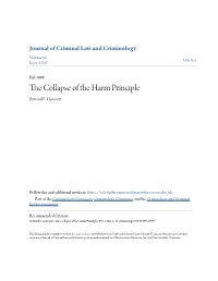 The Collapse of the Harm Principle