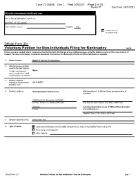 Voluntary Petition for Non-Individuals Filing for Bankruptcy 04/20 If More Space Is Needed, Attach a Separate Sheet to This Form