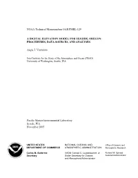 A Digital Elevation Model for Seaside, Oregon: Procedures, Data Sources, and Analyses