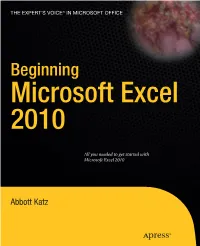 Beginning Microsoft Excel 2010.Pdf