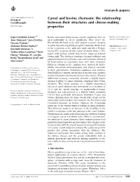 Camel and Bovine Chymosin: the Relationship Crystallography Between Their Structures and Cheese-Making ISSN 0907-4449 Properties