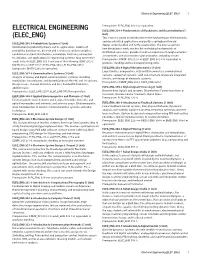 Electrical Engineering (ELEC ENG) 1