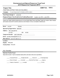 Environment and Natural Resources Trust Fund 2015 Request for Proposals (RFP)