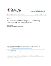 Examining Conductive & Sensorineural Loss