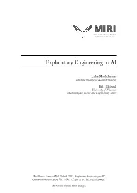 Exploratory Engineering in AI