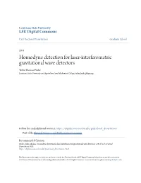 Homodyne Detection for Laser-Interferometric Gravitational