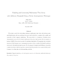 Modeling and Generating Multivariate Time Series with Arbitrary Marginals Using a Vector Autoregressive Technique