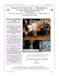 Newsletter Sept. 2016