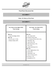 Punk Rock Document Set DOCUMENT 1 DOCUMENT 2