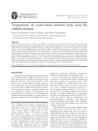 An Event-Related Potential Study Using the Oddball Paradigm Boris V