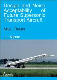Design and Noise Acceptability of Future Supersonic Transport Aircraft