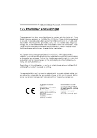 FCC Information and Copyright