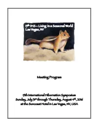 Meeting Program