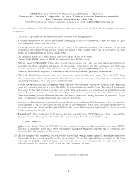 PHYS 210: Introduction to Computational Physics Fall 2014 Homework 1: Version 6—September 23, 2014—Problem 2, Item 6 Description Amended