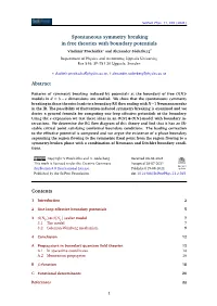 Spontaneous Symmetry Breaking in Free Theories with Boundary
