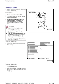 Testing the System Page 1 of 4