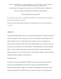 An Exploration of the Perspectives and Experiences of General Practitioners in Barbados In