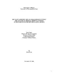 Introduction: the Legend of King Arthur