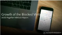 Pagefair Adblock Report 2020