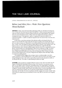 Roe V. Wade: New Questions About Bacdash