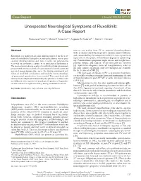 Unexpected Neurological Symptoms of Ruxolitinib: a Case Report
