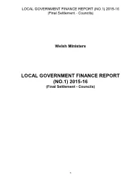 Final Local Government Finance Report 2015 to 2016 , File Type