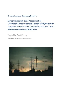 Summary Report on LCA of CCA-Treated Utility Poles